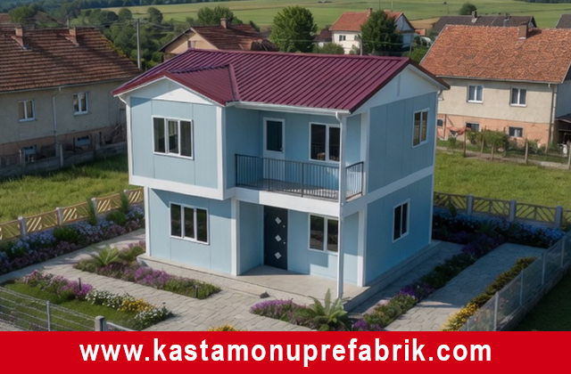 105 metrekare iki katlı prefabrik ev