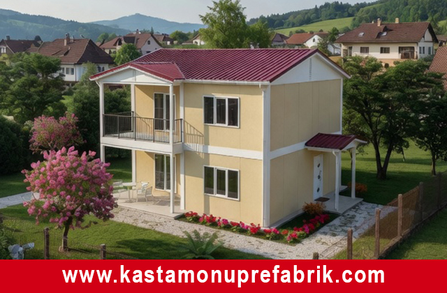 118 metrekare iki katlı prefabrik ev