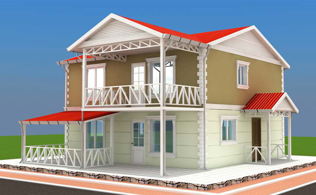 149 metrekare iki katlı prefabrik ev