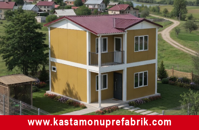 82 metrekare iki katlı prefabrik ev
