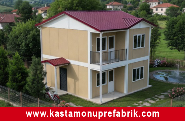 92 metrekare iki katlı prefabrik ev
