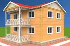 114 metrekare iki katlı prefabrik ev