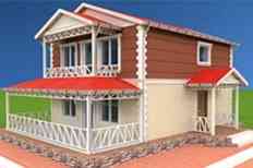 122 metrekare iki katlı prefabrik ev