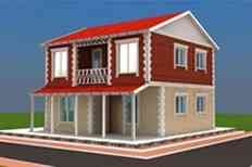 131 metrekare iki katlı prefabrik ev