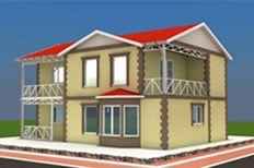 155 metrekare iki katlı prefabrik ev