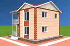 80 metrekare iki katlı prefabrik ev