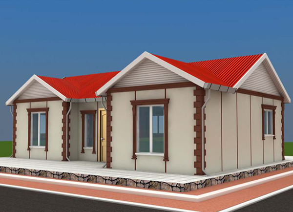 74 metrekare prefabrik ev