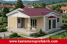 100 metrekare tek katlı prefabrik ev