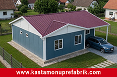 117 metrekare tek katlı prefabrik ev
