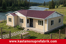 120 metrekare tek katlı prefabrik ev