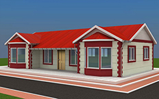 98 metrekare tek katlı prefabrik ev