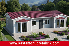 98 metrekare tek katlı prefabrik ev